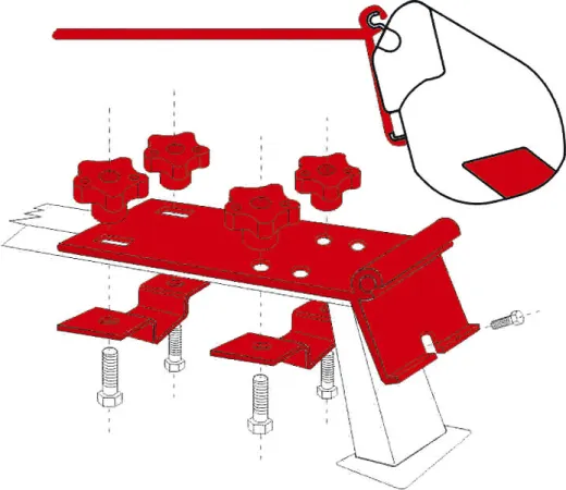 Adapter F35pro - Kit Standard - Für Reling / Gepäckträger