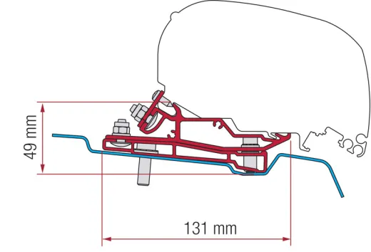 Adapter Ford Transit H3/L4 ab 2014 - 400 cm