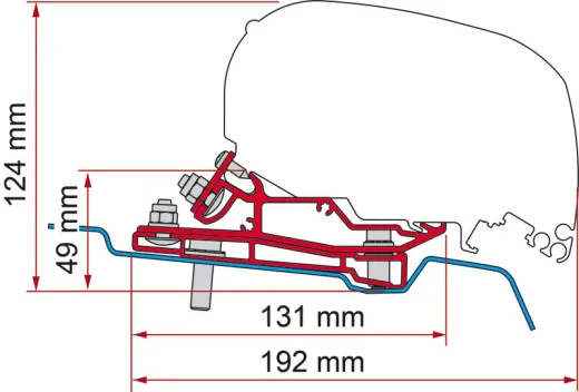 Adapter Ford Transit H3/L4 ab 2014 - 400 cm