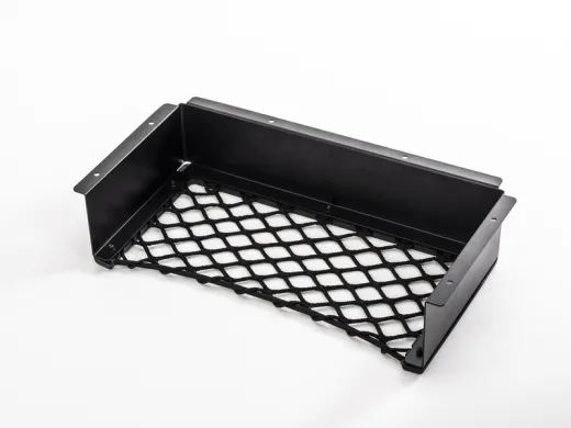 Aluminiumrahmen mit Ablagenetz L - Schwarz