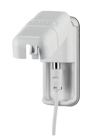 Außensteckdose mit Koax-Buchse, 3m Koaxkabel, weiß