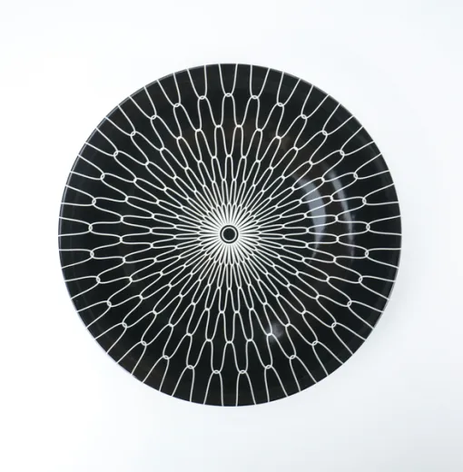 Black-White  Premium Melamin Geschirrset 16-tlg. für 4 Personen