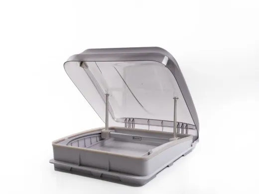 Carbest Dachhaube 40x40cm hellgrau getönt für Wohnmobil, Camper, Campingbus