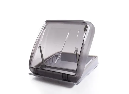 Carbest Dachhaube 40x40cm hellgrau getönt für Wohnmobil, Camper, Campingbus