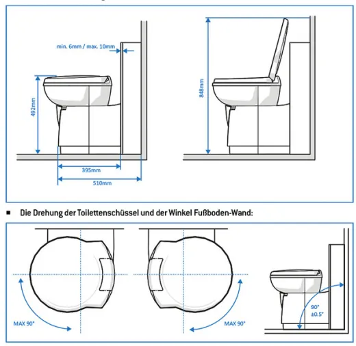 Cassettentoilette C263-CS - Spülung elektrisch - Weiß