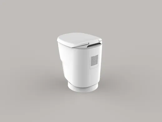 Clesana C1 – wasserlose Toilette mit Rundsockel