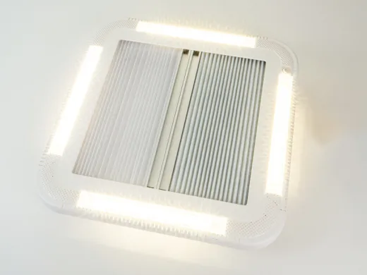 Dachhaube 450x400 mm mit Zwangsbelüftung und LEDs