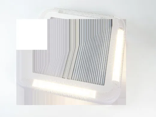 Dachhaube 450x400 mm mit Zwangsbelüftung und LEDs
