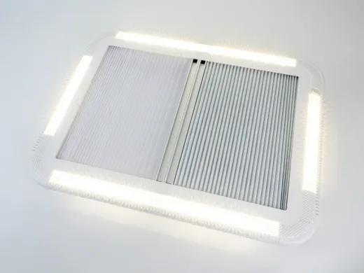 Dachhaube 700x500 mm mit Zwangsbelüftung + LEDs