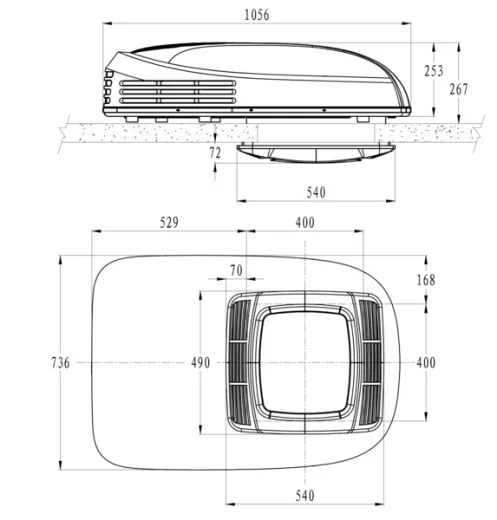 Dachklimaanlage CoolComfort 2500W
