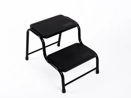 Doppeltrittstufe Stahl - Schwarz