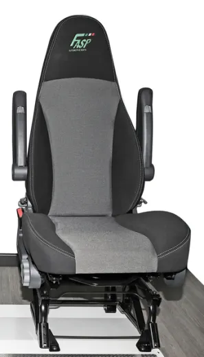 Einzelsitz drehbar 55cm, Bezug zweifarbig hellgrau/anthrazit