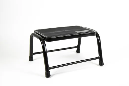 Einzeltrittstufe Stahl,Schwarz pulverbesch. Höhe 25 cm,150kg belastbar