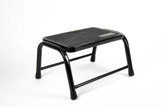 Einzeltrittstufe Stahl,Schwarz pulverbesch. Höhe 25 cm,150kg belastbar