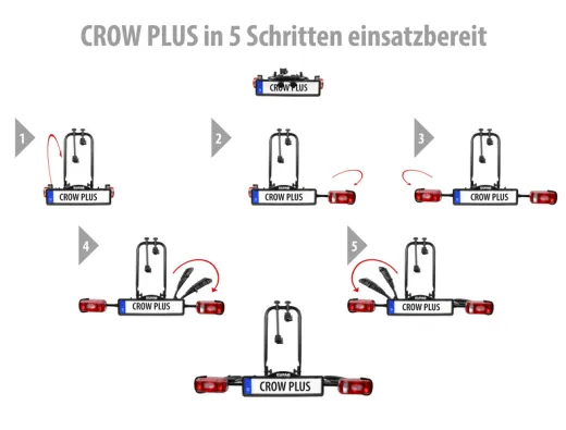 Fahrradträger für Anhängerkupplung CROW PLUS