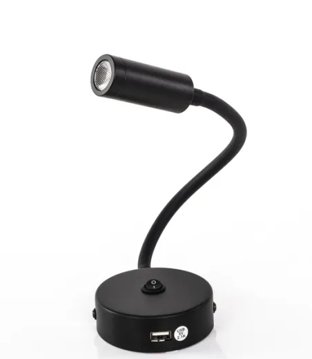 LED Schwanenhalsleuchte mit USB und Ein- / Aus- Schalter