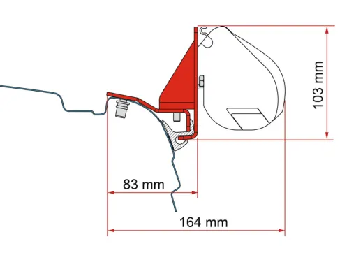 Montageadapter für F35 Pro VW T5/T6/T6.1 Multirail Reimo