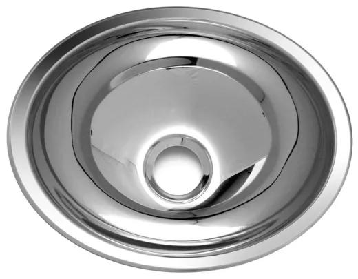 Ovales Edelstahl-Waschbecken - Durchesser 340 mm