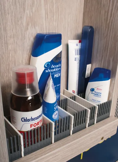 Purvario Stauleisten 8er-Pack, für Schubladen und Kühlschränke (hellgrau/anth