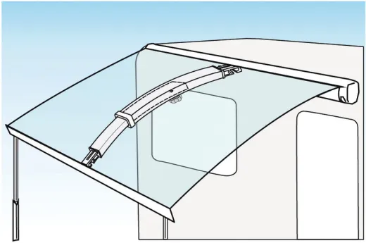 Rafter Pro - Spannstange gebogen teleskopierbar