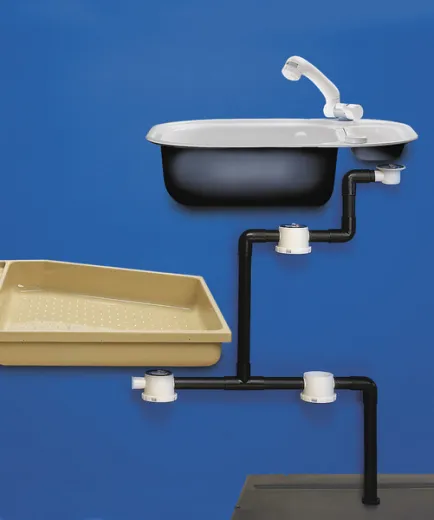 Wasserabfluss gerade - Mit Edelstahlsieb
