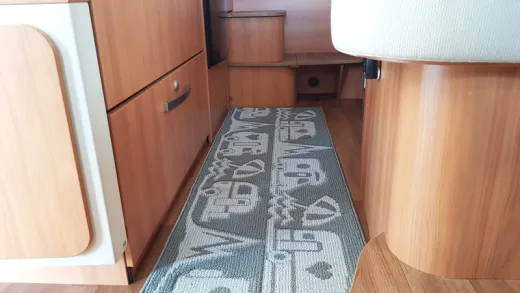 Wohnraumteppich 50x150cm dunkelgrau, Polyester/TPR