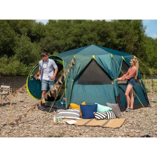 Zelt OCTAGON BlackOut, für 8 Personen, stabile D-Tür