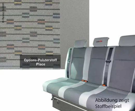 Schlafsitzba. VWT5 V3100 Gr.8 starr 3-sitz.Polster Place T5 2fbg.Wärmet.Rechts.