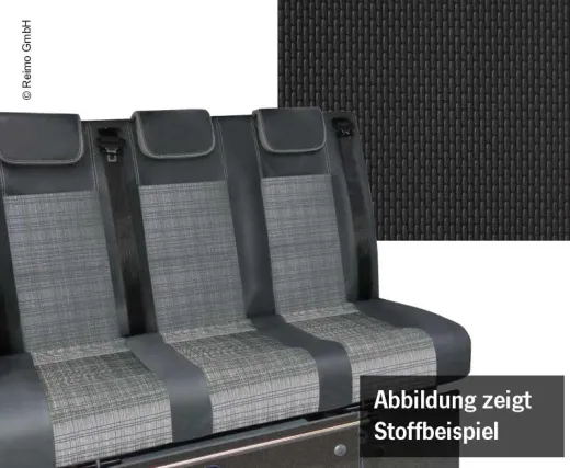 Schlafsitzbank VWT6.1, Trio Style V3000 Gr.10 3-sitzig Briks 2fbg Wärmetausch.