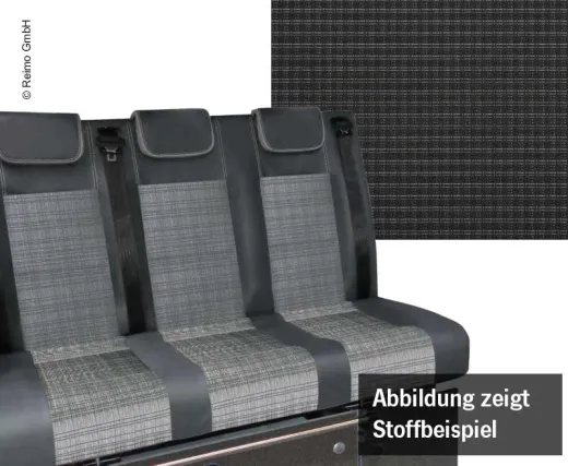 Schlafsitzbank VWT6.1,Trio Style V3000 Gr.8 3-sitzig Polster Double Grid 2 fbg.