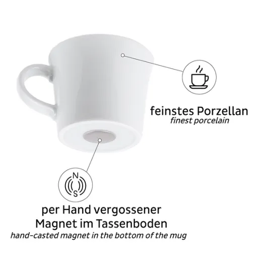 Porzellan Magnet-Espresso-Tassen - 2er Set
