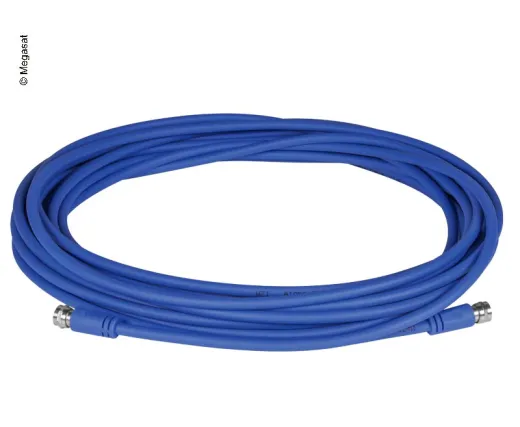 10m flexibles Koaxial-Kabel mit F-Anschlüssen, 75 Ohm, Ø 5,6mm