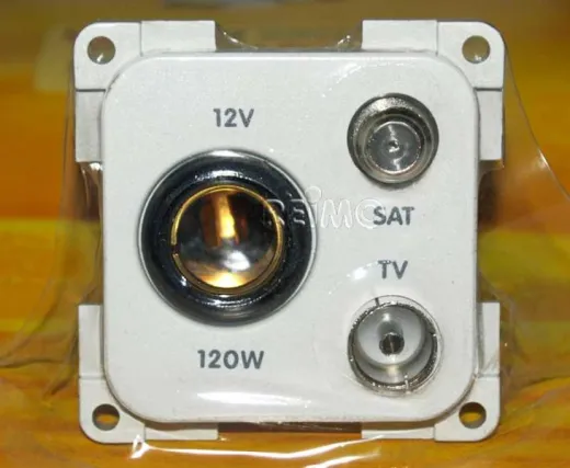 12V/TV/Sat-Steckdose weiß