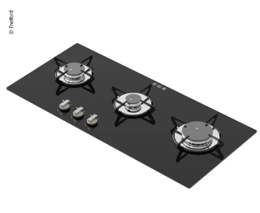 3-flammiger Gaskocher, mit 12V Elektrozündung, 5 kW