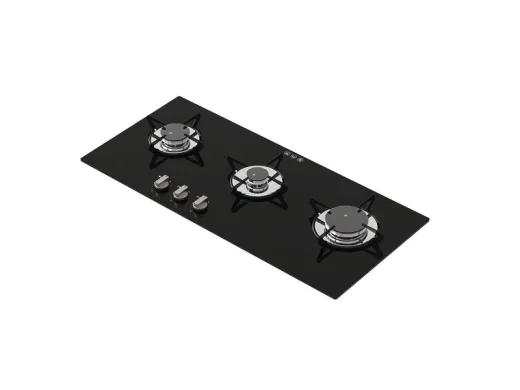 3-flammiger Gaskocher, mit 12V Elektrozündung, 5 kW