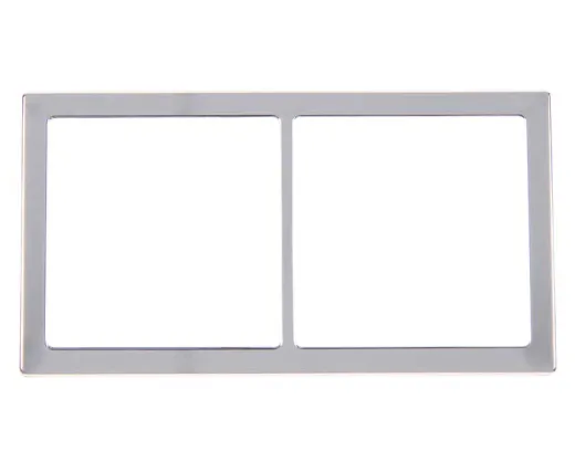 Abdeckrahmen 2-fach 62x115mm, silber chrom