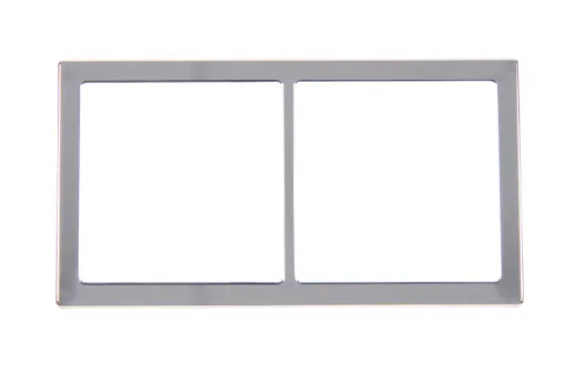 Abdeckrahmen 2-fach 62x115mm, silber chrom