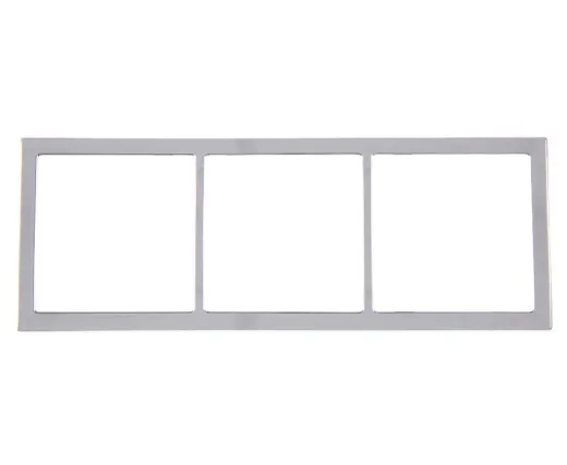 Abdeckrahmen 3-fach 62x168mm, silber chrom (lose)