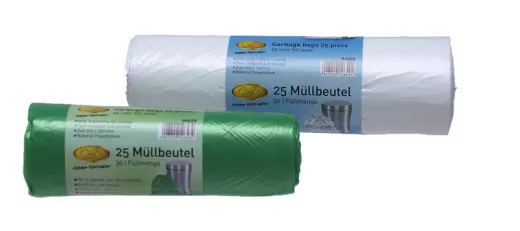 Abfallsackrolle 50 l - 25 Stück - Weiß