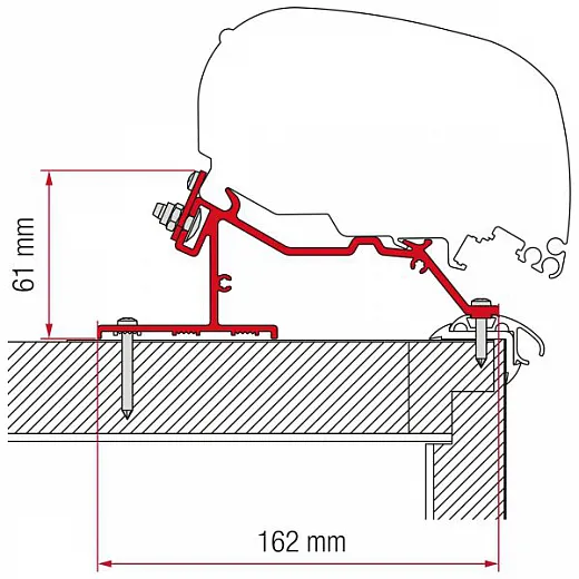 Wohnwagen-Adapter Markise F65L und F80S Caravan Roof 400cm