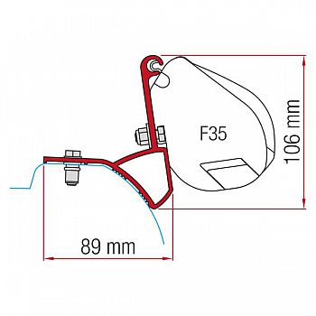 Fiamma Markisen-Adapter für Markise F35 Pro, Trafic.Vivaro ab 2015