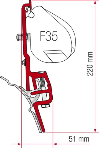 Adapter für Reimo Multirail T4 oder Brandrup