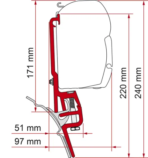 Adapter für Reimo Multirail T4 oder Brandrup