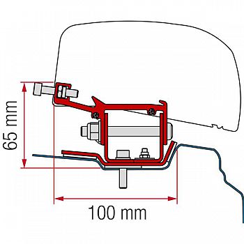 Adapter für Dachmarkise F40van Renault Trafic ab 2014 kurzer Radstand