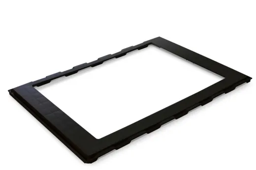 Adapterrahmen 700x500mm f. Fiat Ducato, MPK Dachh.Mod.75 Heck, schwarz