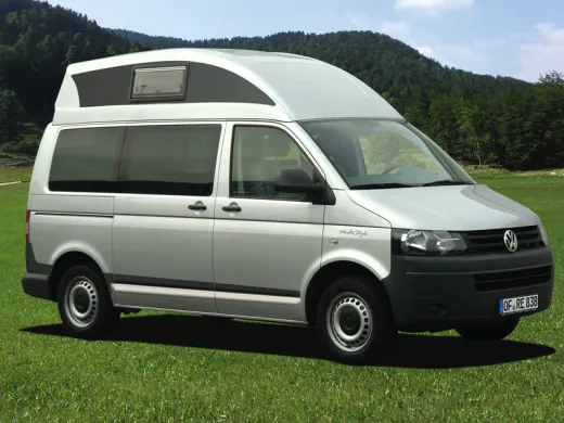 Aerodynamisches VW T5, T6 Hochdach - Schafft eine Stehhöhe von 1,85m im Fahrzeug