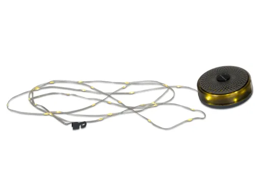 Akku-Campingleuchte mit ausrollbarer Lichterkette