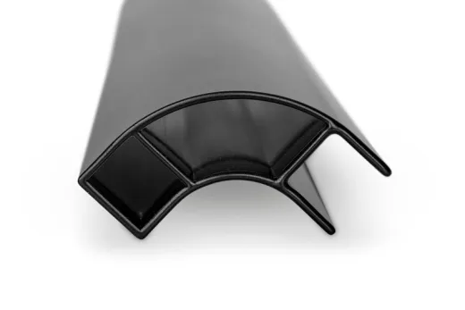 Alu-Möbeleckprofil 2,2m einseitig offen schwarz