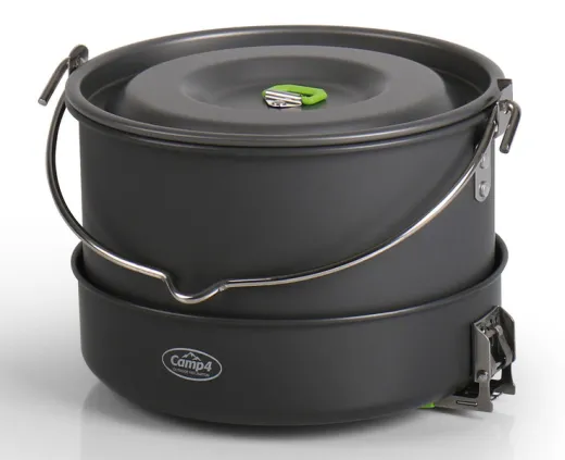 Alu-Topfset CAMP4 ELITE L 5-teilig aus hochwertigem Aluminium, schwarz