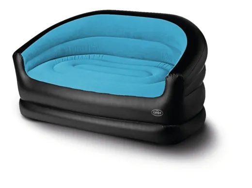 Aufblasbares Sofa RELAX DOUBLE, 145x78x65cm, schwarz/eisblau